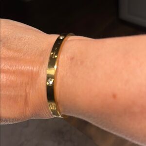 Gold Bracelet with Diamond Accents